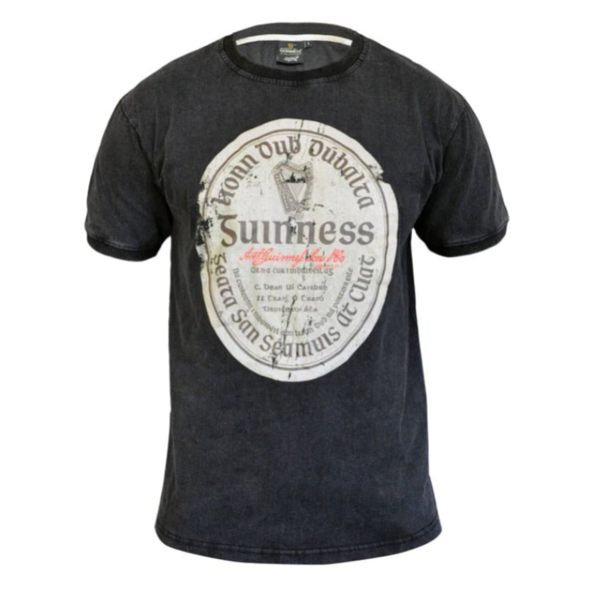 Guinness Distressed Gaelic Label T-Shirt - The Celtic Gift Store - Shirts