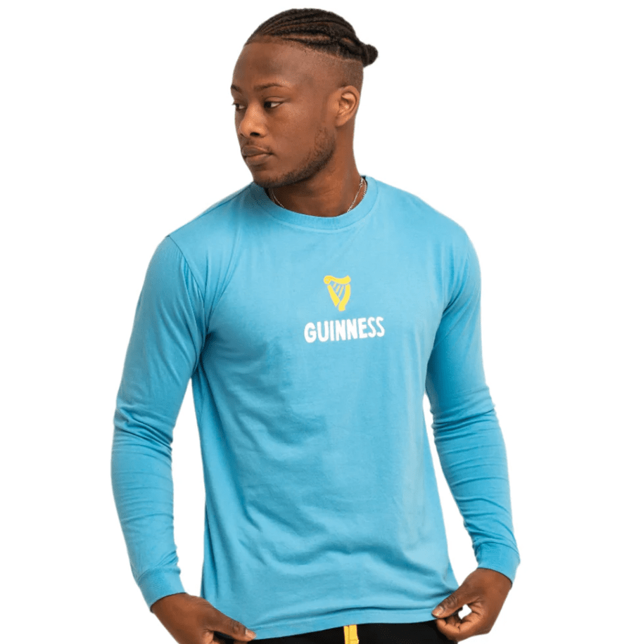 Guinness Lovely Day Blue Longsleeve T-Shirt - The Celtic Gift Store - Clothing