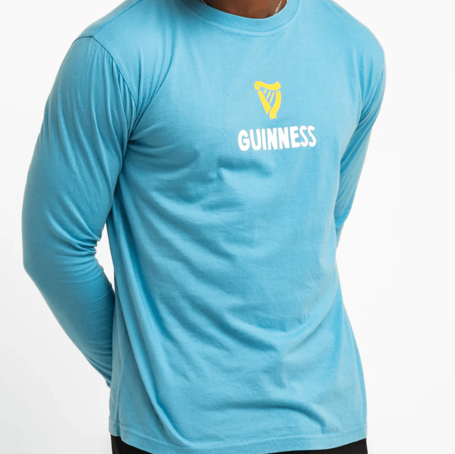 Guinness Lovely Day Blue Longsleeve T-Shirt - The Celtic Gift Store - Clothing