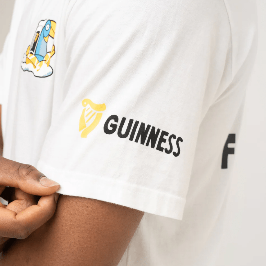 Guinness Lovely Day White Cotton T-Shirt - The Celtic Gift Store - Clothing