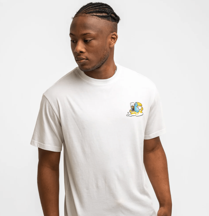 Guinness Lovely Day White Cotton T-Shirt - The Celtic Gift Store - Clothing