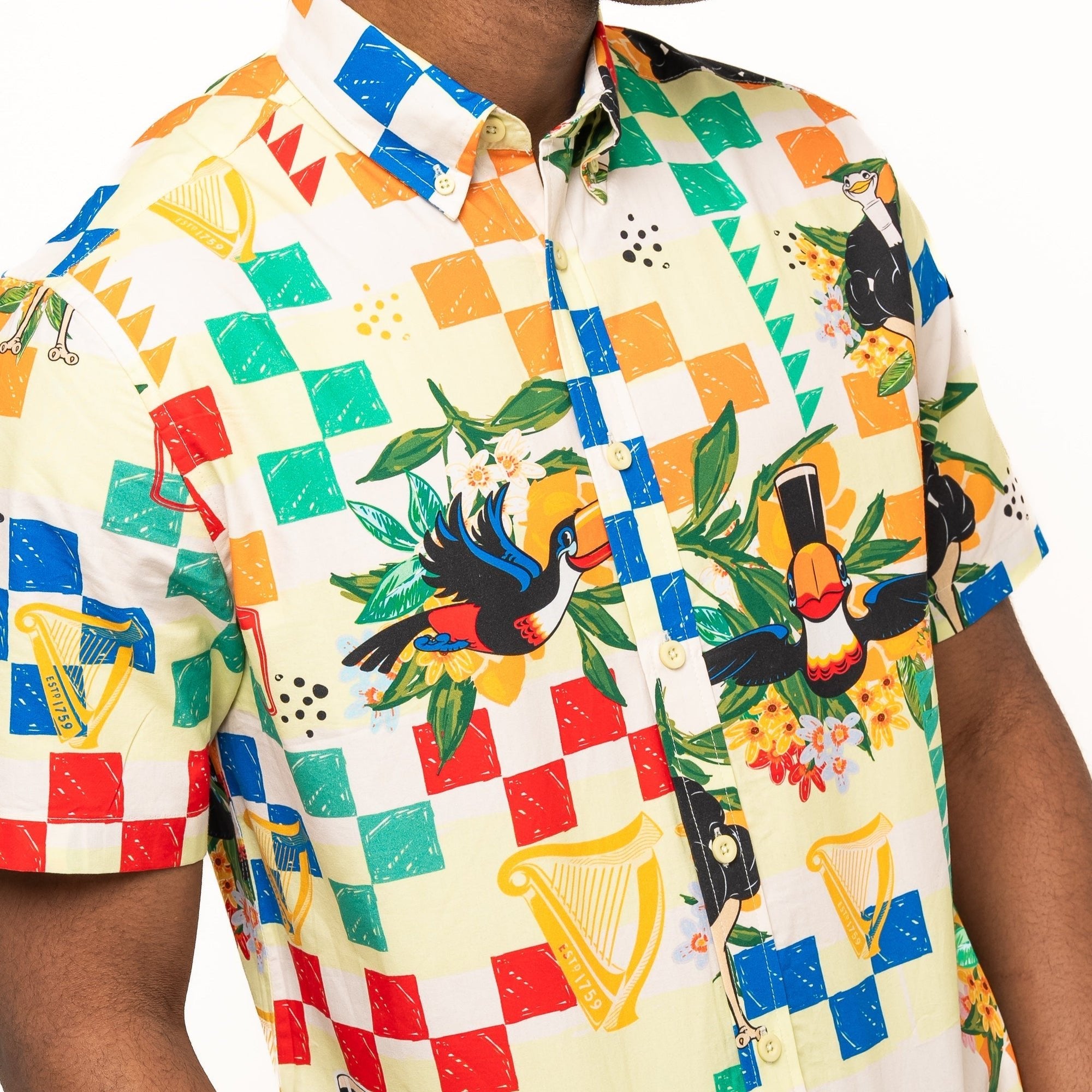 Guinness Toucan Hawaiian Beach Shirt - The Celtic Gift Store - Clothing