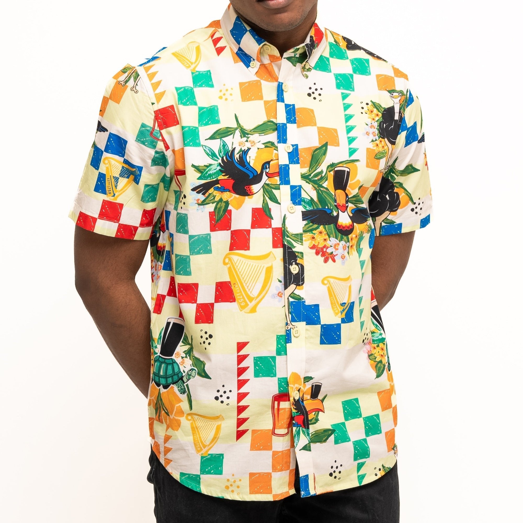 Guinness Toucan Hawaiian Beach Shirt - The Celtic Gift Store - Clothing