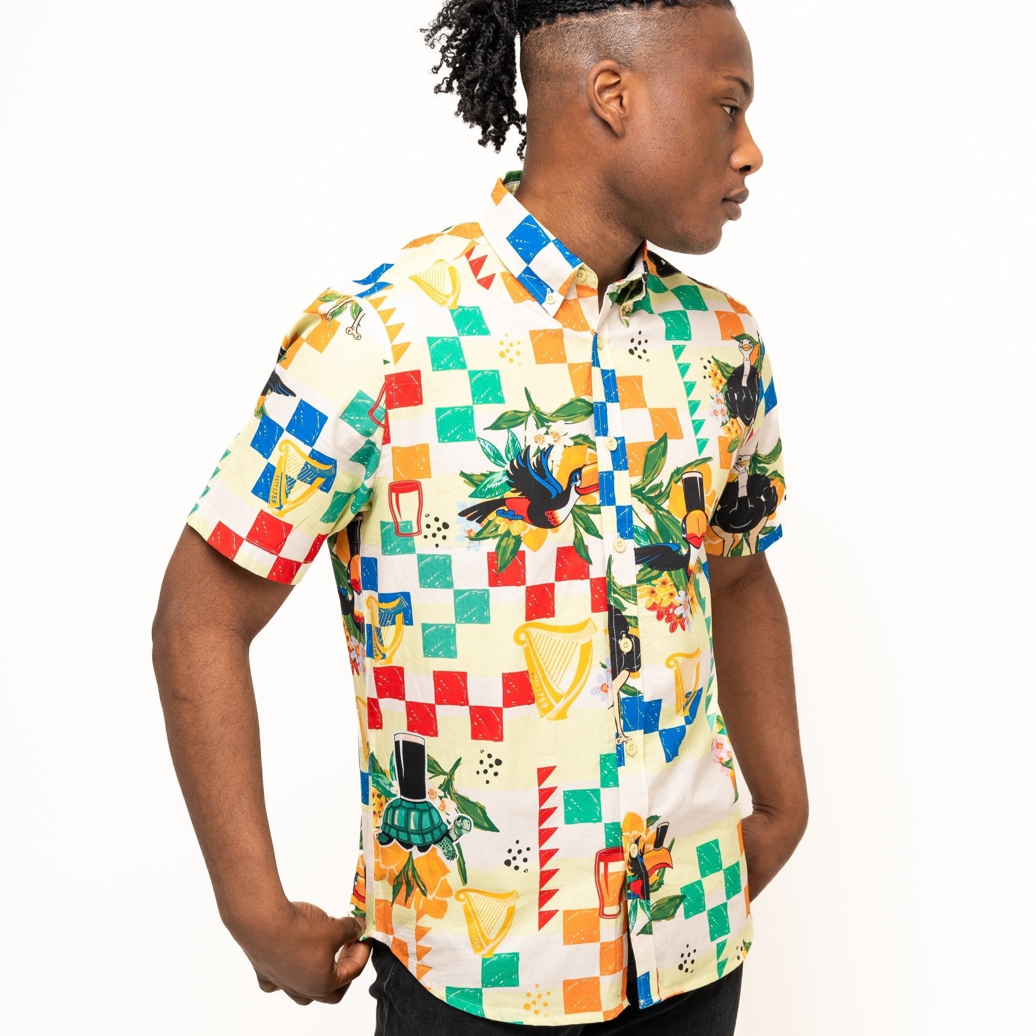 Guinness Toucan Hawaiian Beach Shirt - The Celtic Gift Store - Clothing