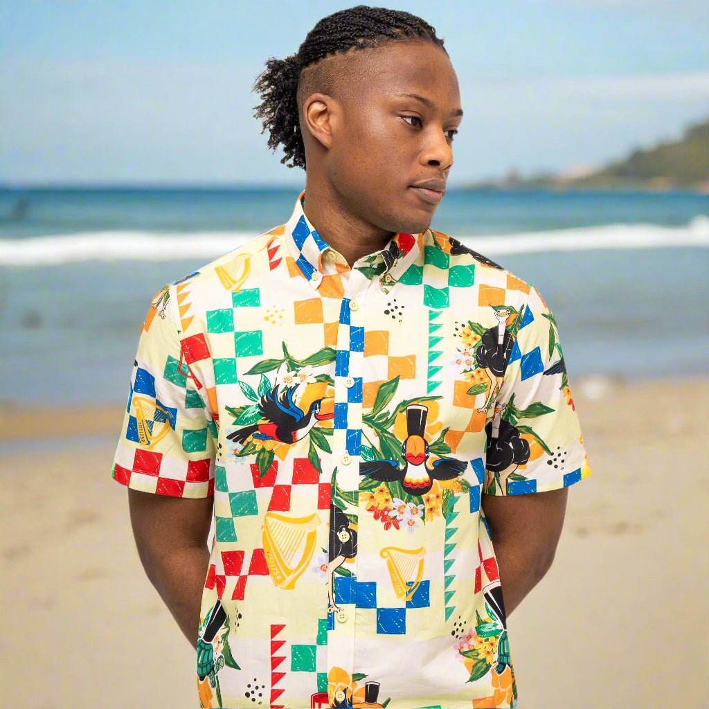 Guinness Toucan Hawaiian Beach Shirt - The Celtic Gift Store - Clothing