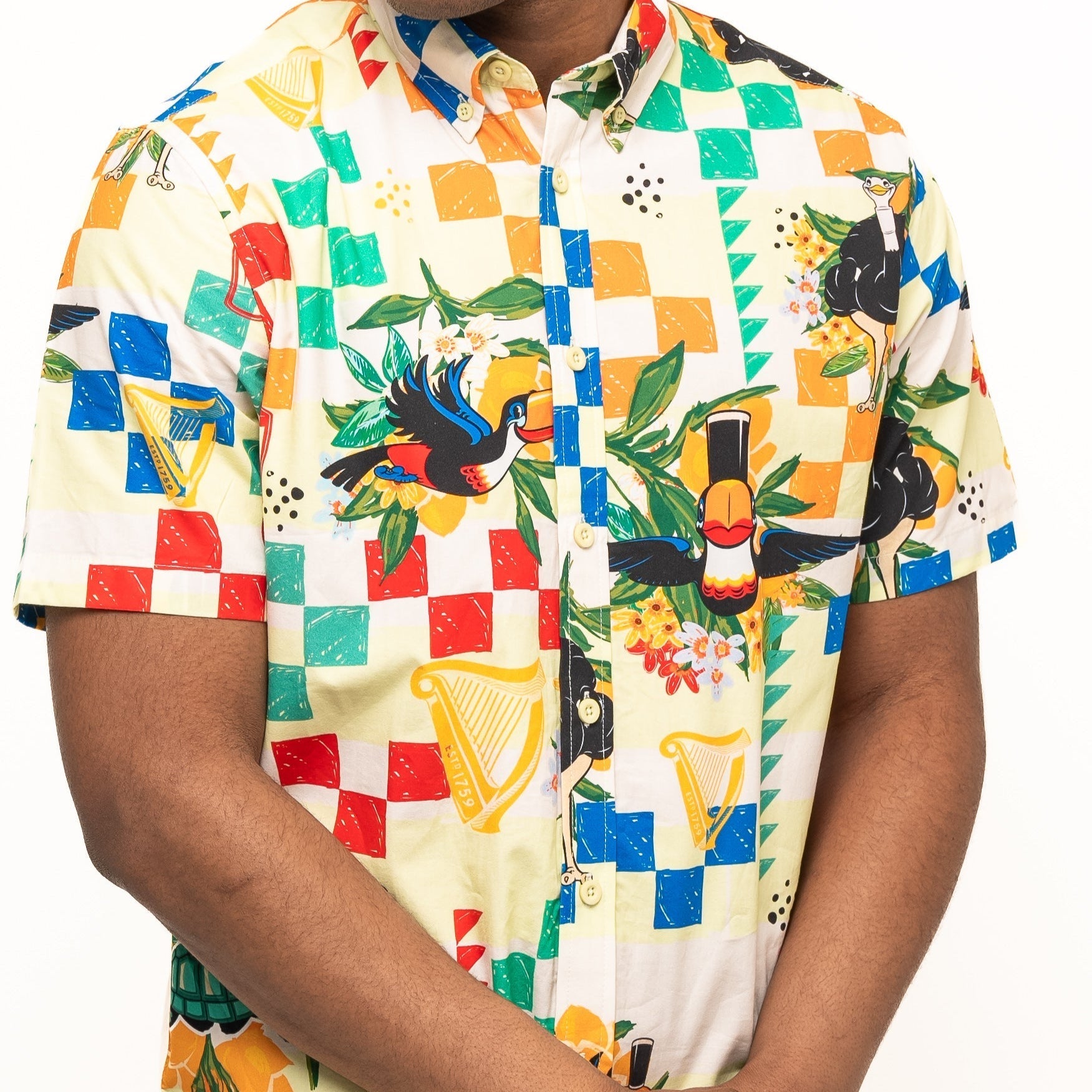 Guinness Toucan Hawaiian Beach Shirt - The Celtic Gift Store - Clothing