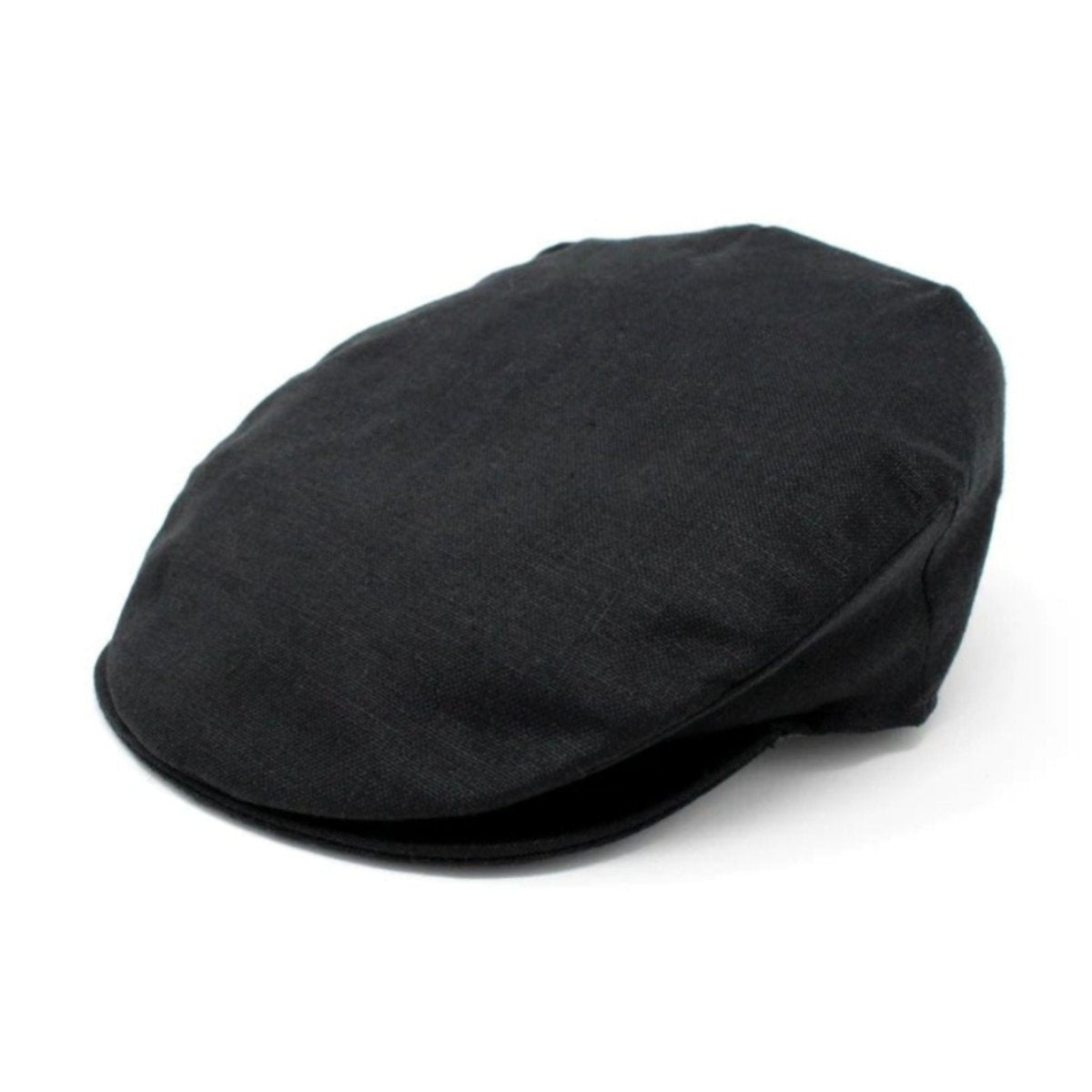 Hanna Hats Linen Donegal Touring Cap - Black - The Celtic Gift Store - Hats