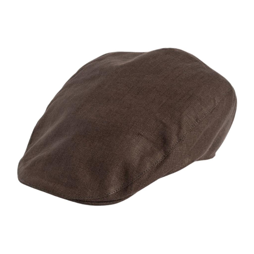 Hanna Hats Linen Donegal Touring Cap- Brown by Hanna Hats - Hats