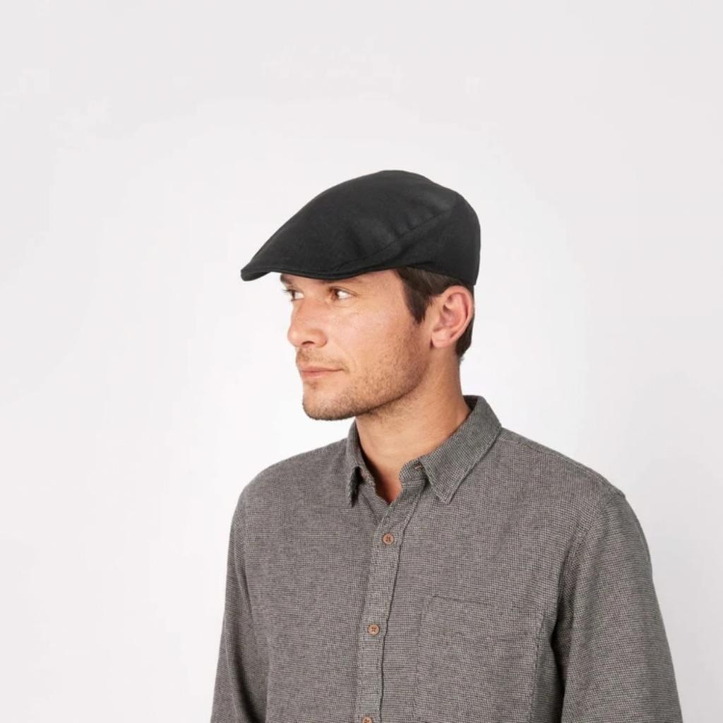 Hanna Hats Linen Donegal Touring Cap- Brown by Hanna Hats - Hats