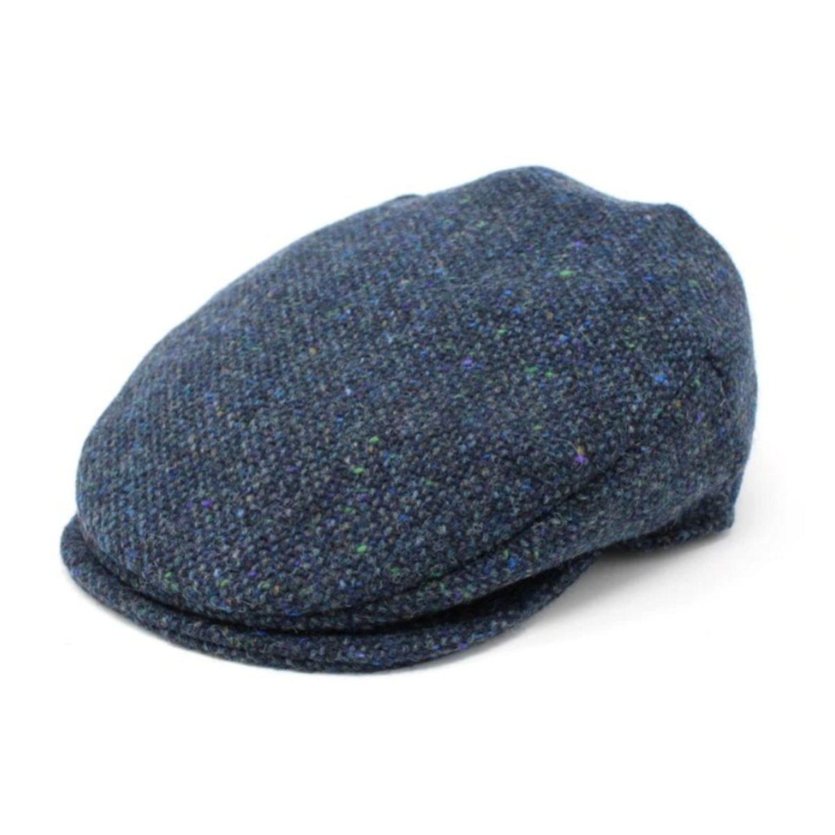 Hanna Hats Tweed Donegal Touring Cap - Navy - The Celtic Gift Store - Hats