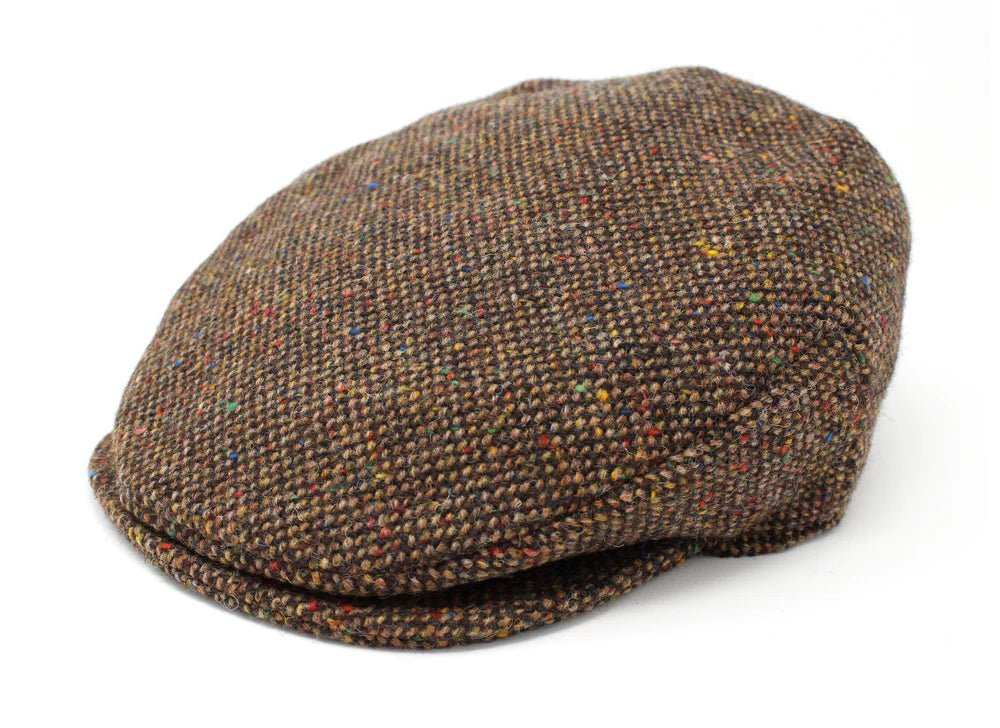 Hanna Hats Tweed Donegal Touring Cap - New Brown - The Celtic Gift Store - Hats