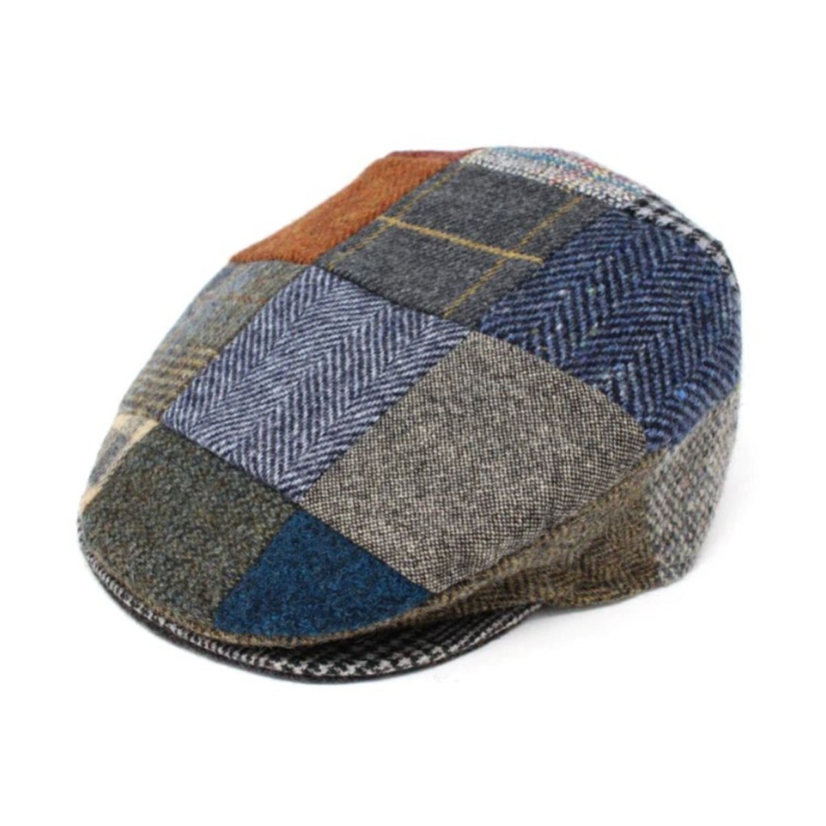 Hanna Hats Tweed Donegal Touring Cap- Patchwork - The Celtic Gift Store - Hats