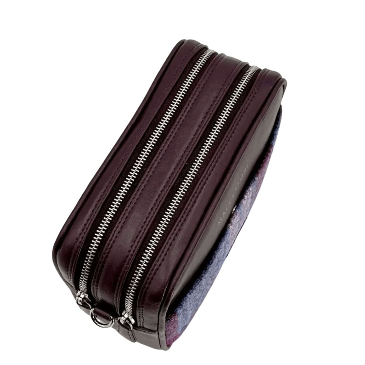 Harris Tweed Camera Bag - Pink and Blue Tartan