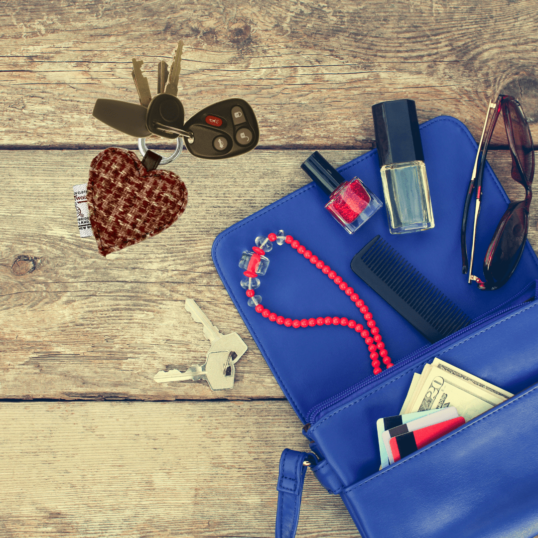 Harris Tweed Heart Keyring - Maple - The Celtic Gift Store - Gift