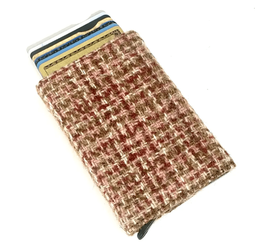 Harris Tweed Pop Up Card Holder - Maple Check - The Celtic Gift Store - Apparel & Accessories