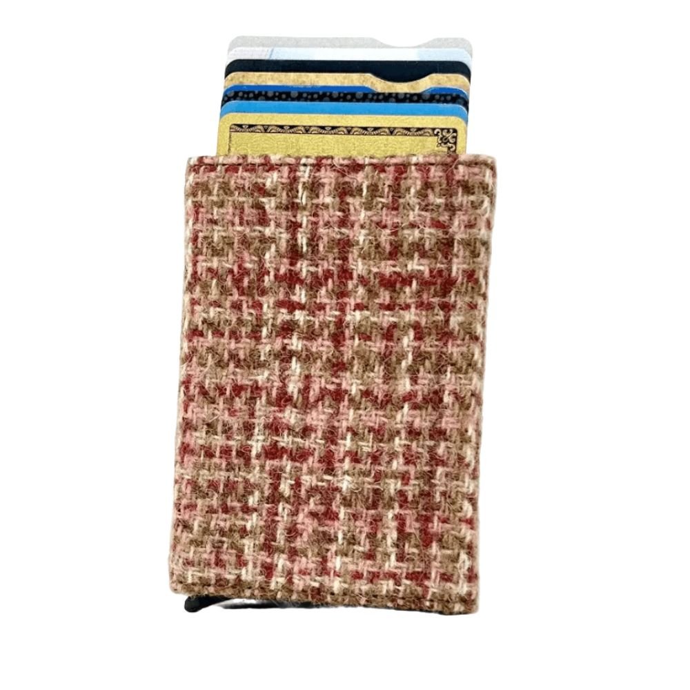 Harris Tweed Pop Up Card Holder - Maple Check - The Celtic Gift Store - Apparel & Accessories