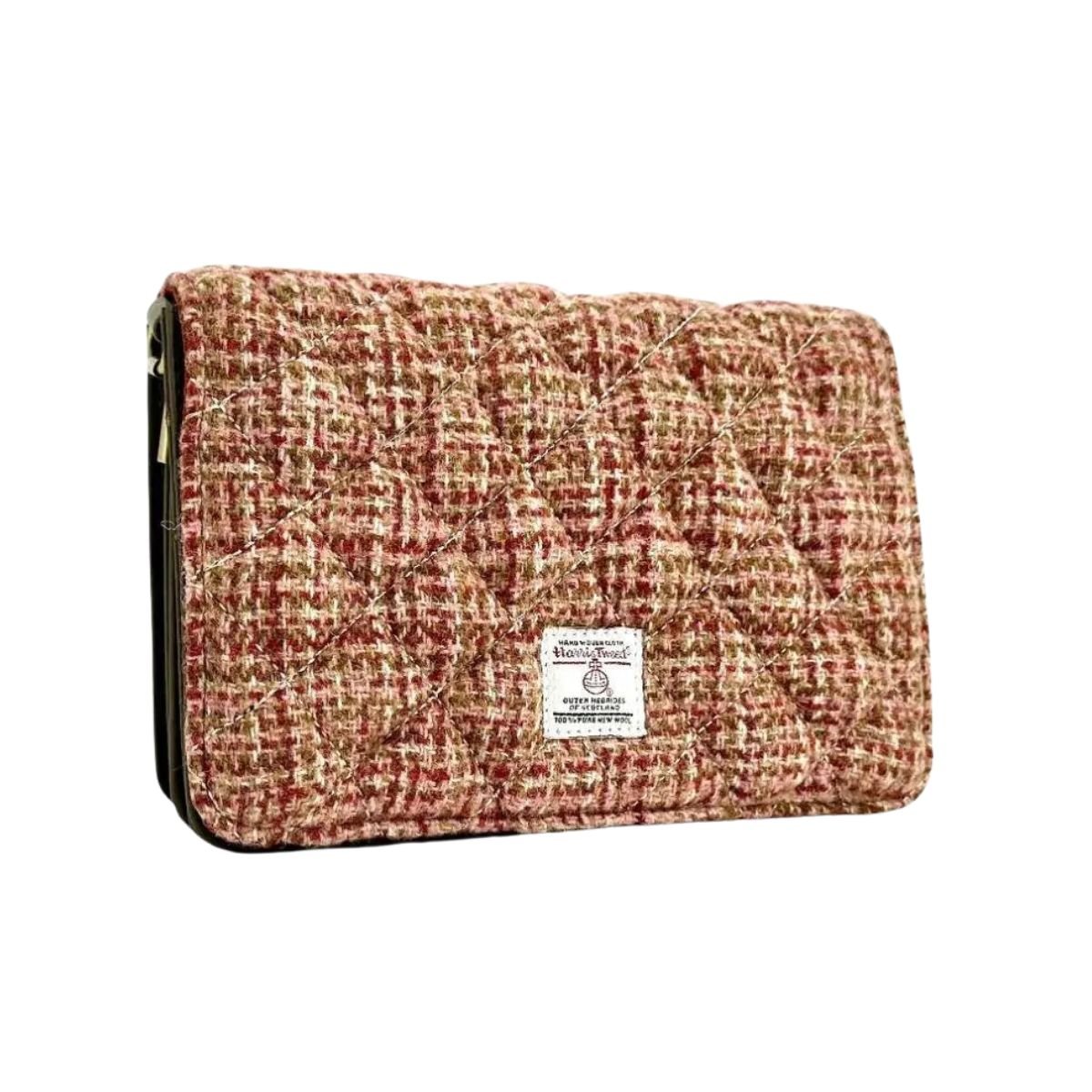 Harris Tweed Quilted Shoulder Bag - Maple Check