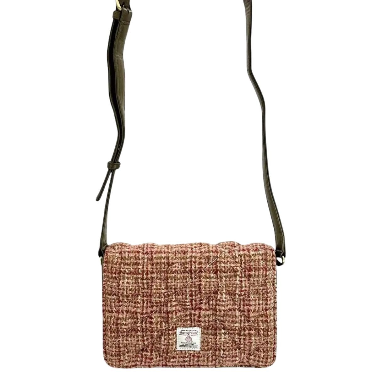 Harris Tweed Quilted Shoulder Bag - Maple Check