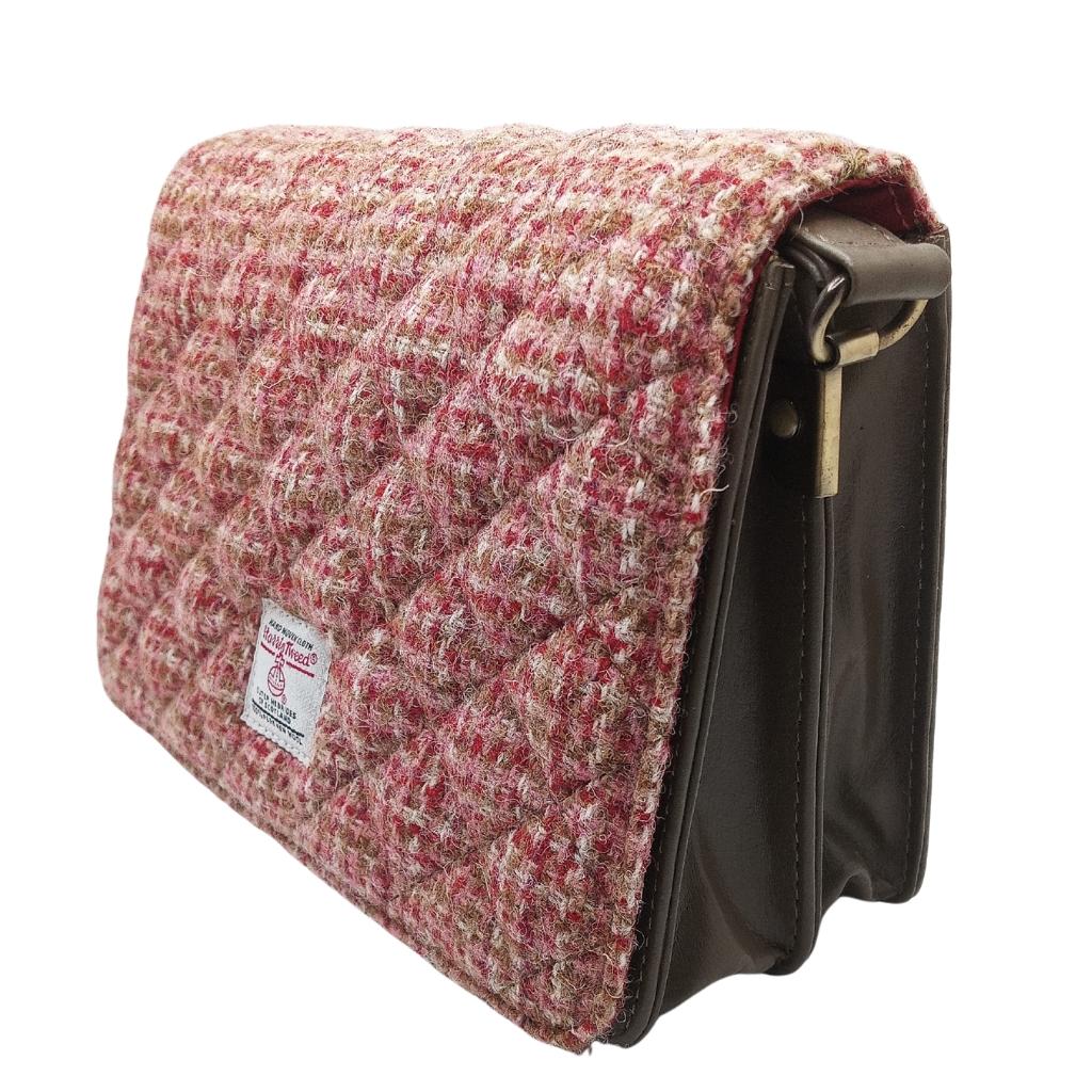 Harris Tweed Quilted Shoulder Bag- Maple Check