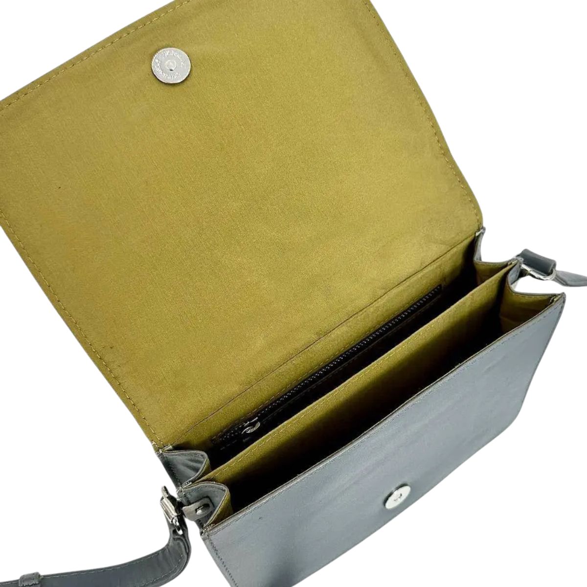 Harris Tweed Quilted Shoulder Bag - Turquoise Herringbone