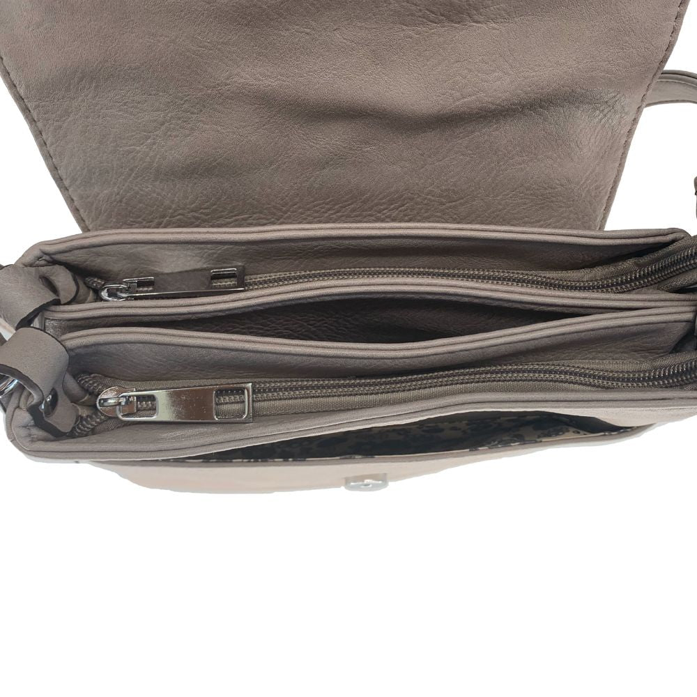 Heart Trinity Knot Expandable Shoulder Bag - Black