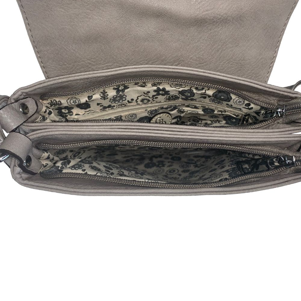 Heart Trinity Knot Expandable Shoulder Bag - Black