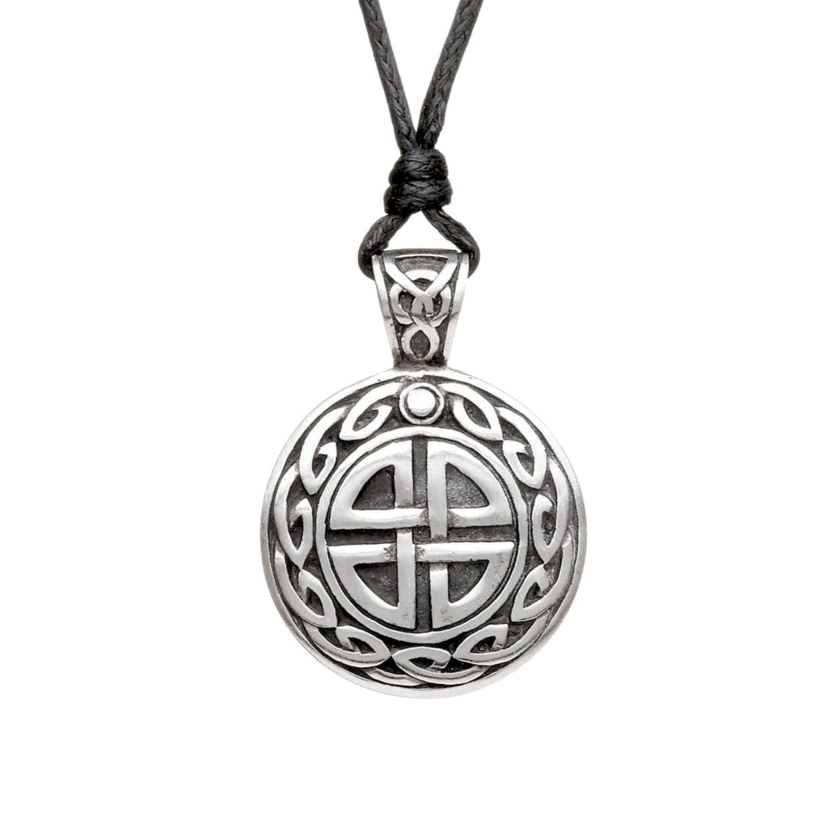 Heritage Collection Pewter Celtic Knot Shield Necklace