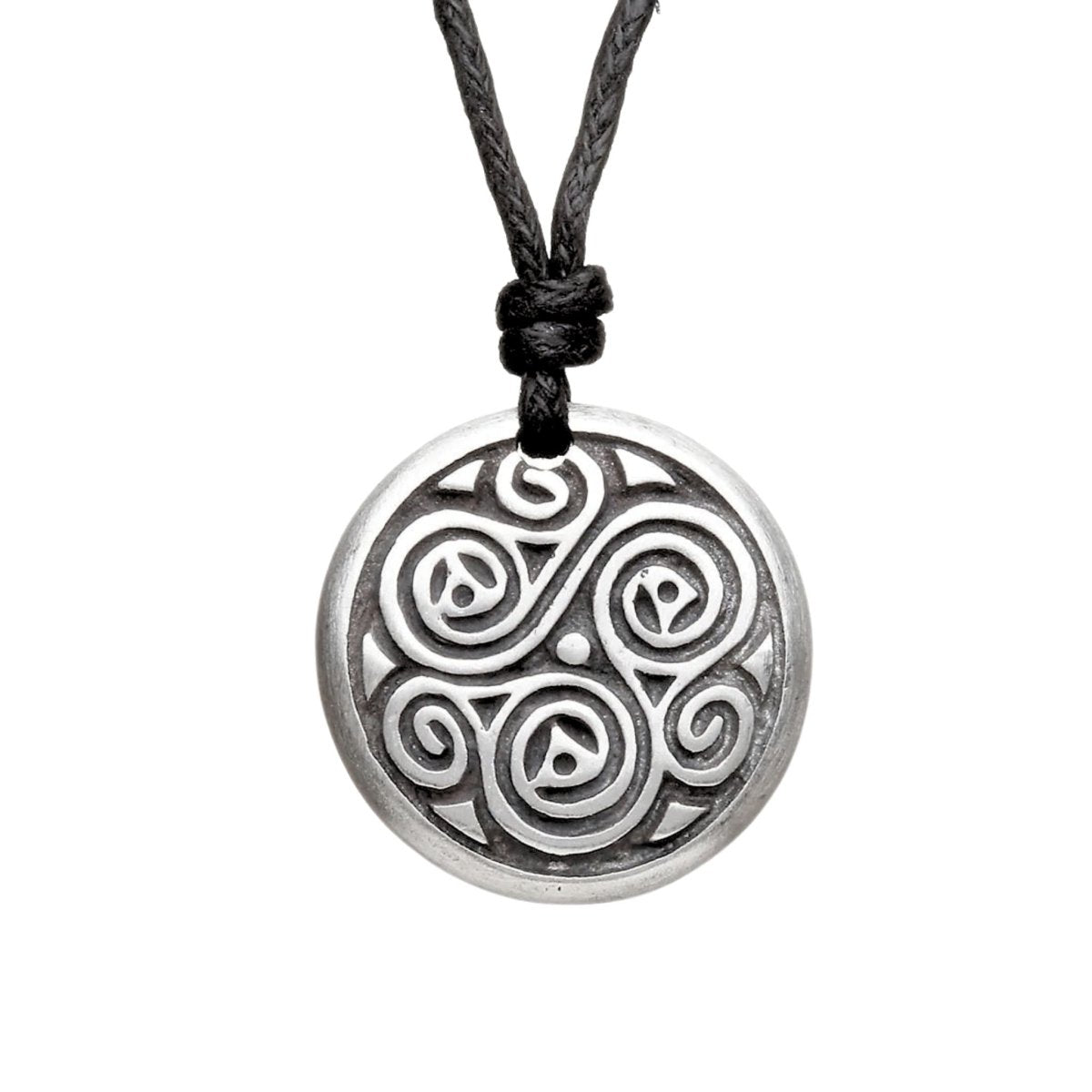 Heritage Collection Pewter Triskele of Balance Necklace