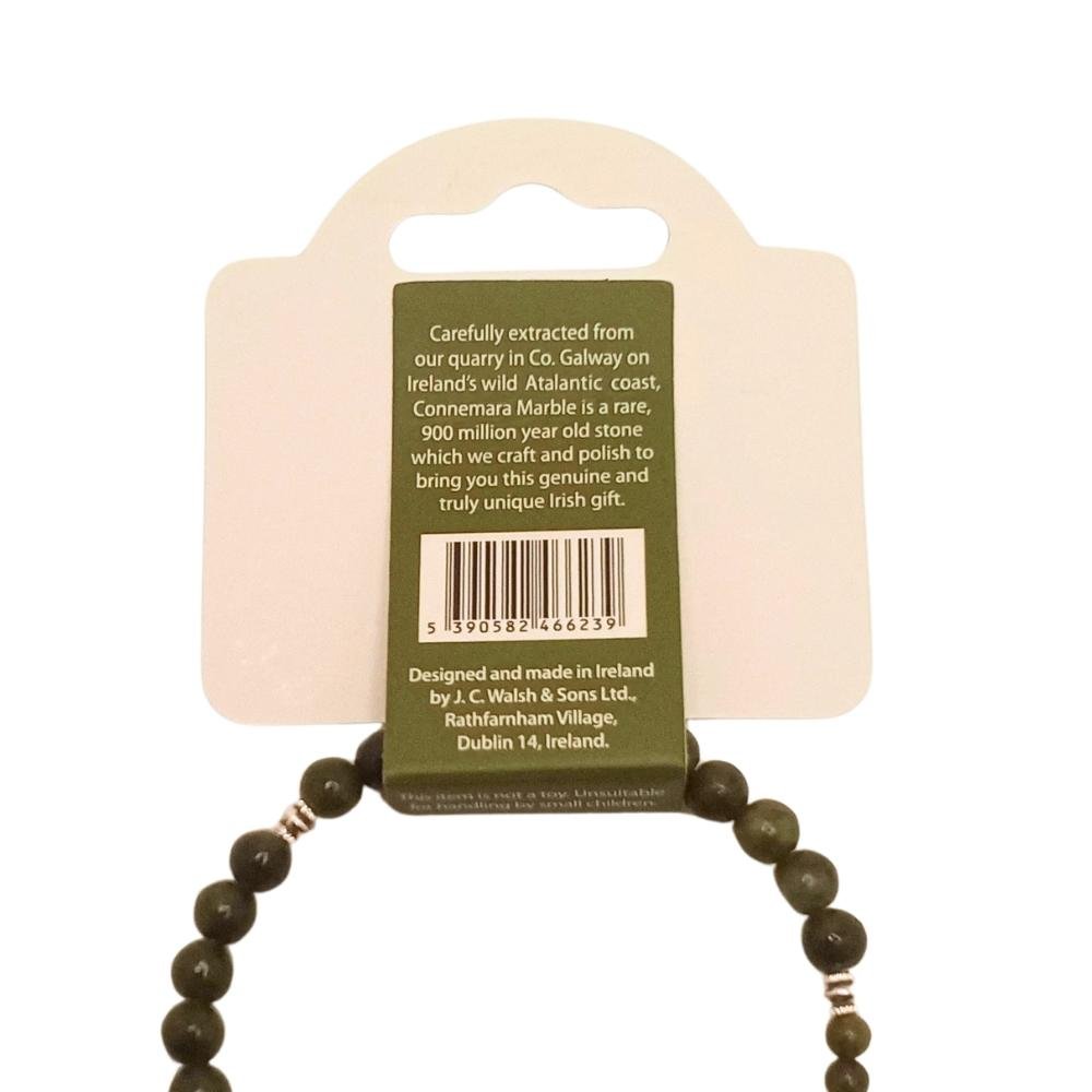 Horseshoe Connemara Marble Shamrock Bracelet