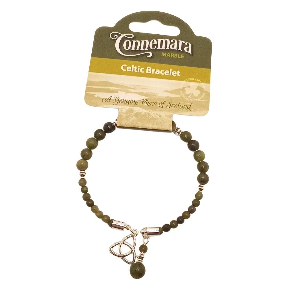 Horseshoe Connemara Marble Trinity Bracelet