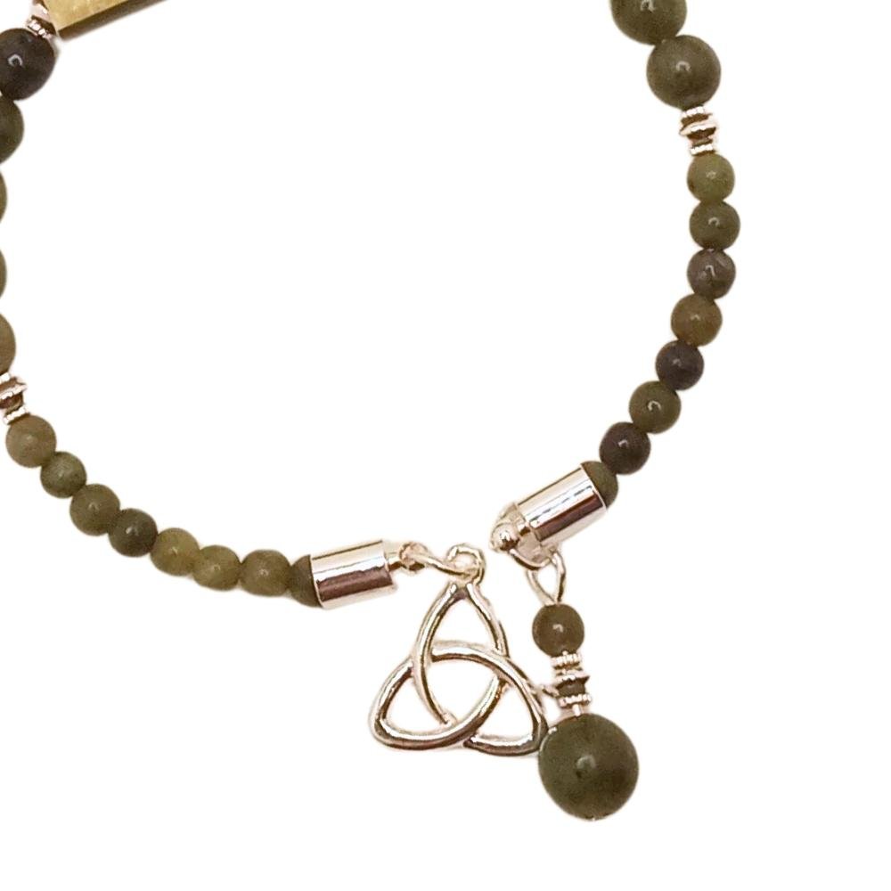 Horseshoe Connemara Marble Trinity Bracelet