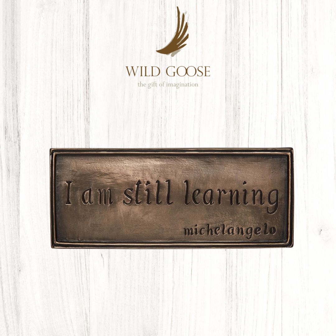 I Am Still Learning Bronze Wall Plaque