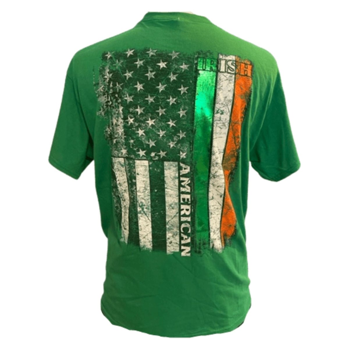 Ireland American Flag T-Shirt Green - The Celtic Gift Store - Mens