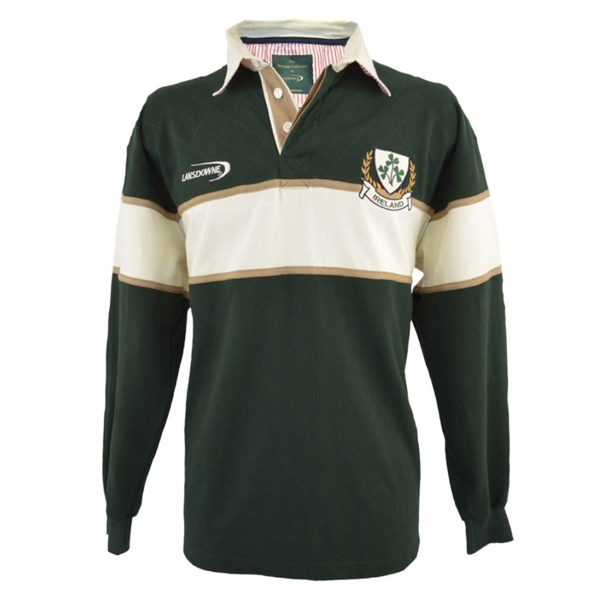 Ireland Three Shamrocks Long Sleeve Rugby Shirt