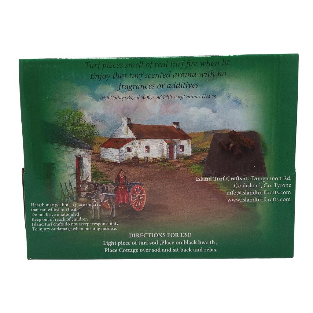 Irish Cottage Burning Turf and Burner by Island Turf Crafts - Candles, Wax Melts, Incense