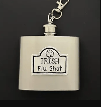 Irish Flu Shot Flask Keychain - 2 oz - The Celtic Gift Store - Drinkware
