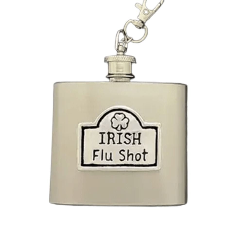 Irish Flu Shot Flask Keychain - 2 oz - The Celtic Gift Store - Drinkware