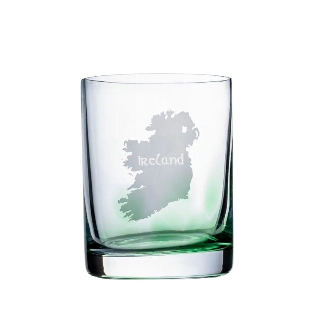 Irish Handmade Glass Company Map of Ireland Whiskey Glass