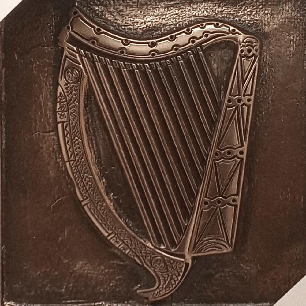 Irish Harp Bronze Wall Plaque