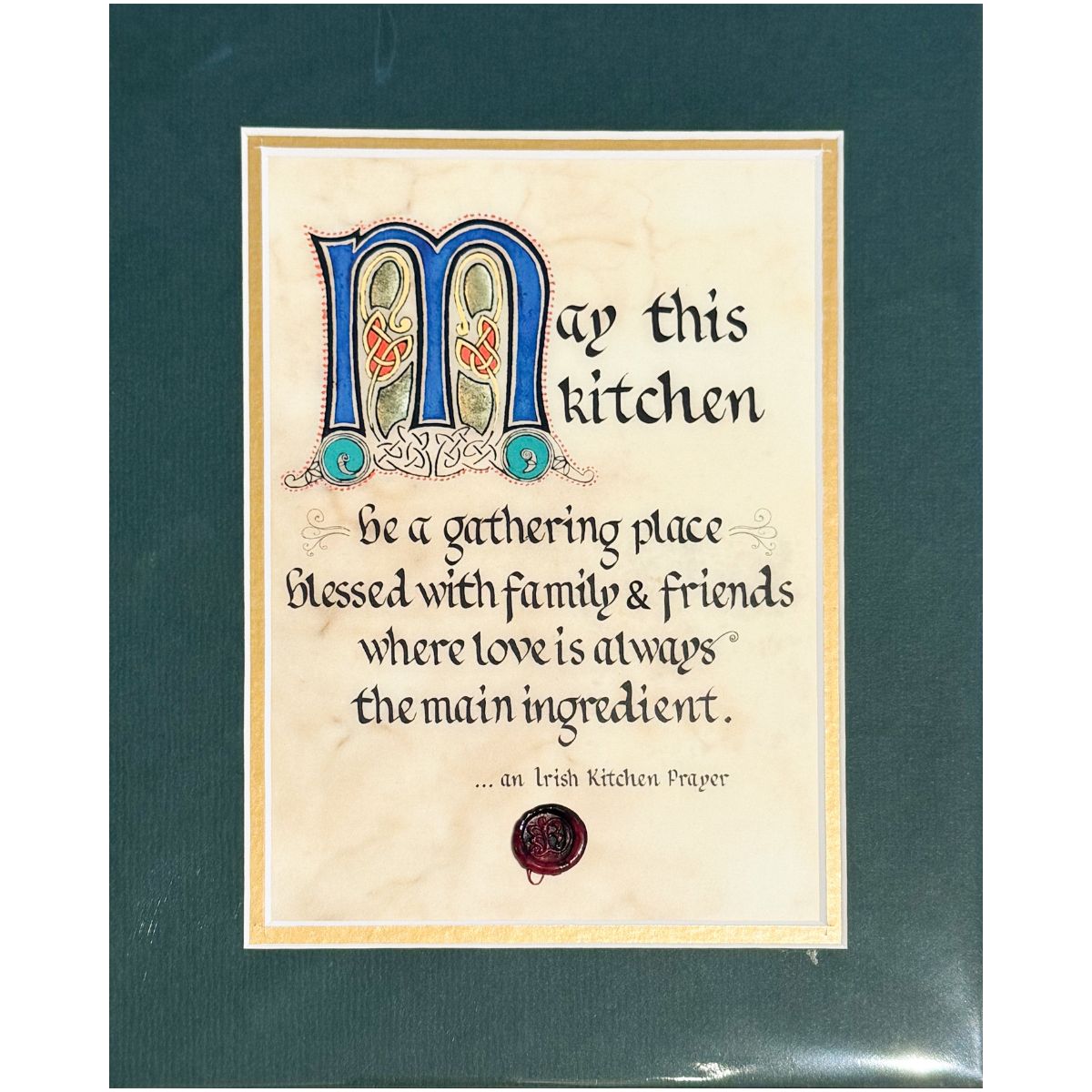 Irish Kitchen Prayer in Wooden Frame