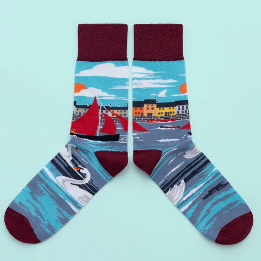 Irish Landmark Socks - Galway Hooker - The Celtic Gift Store - Socks