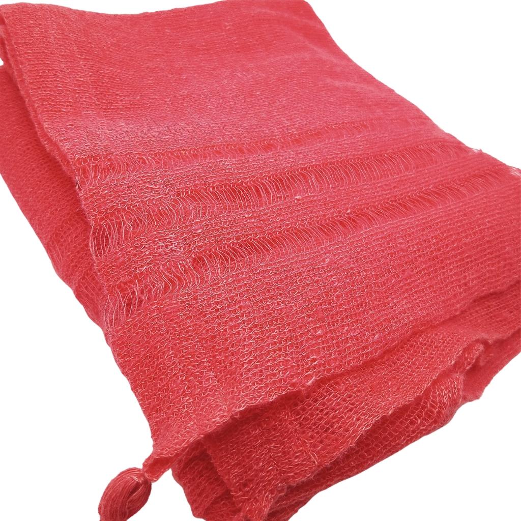 Irish Linen Poncho - Coral by V&S Handmade - Apparel & Accessories