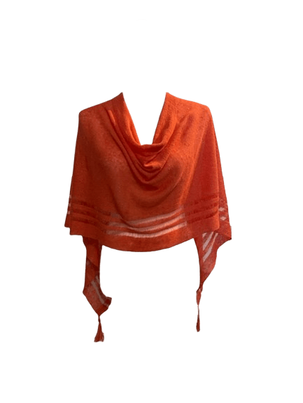 Irish Linen Poncho - Coral - The Celtic Gift Store - Apparel & Accessories