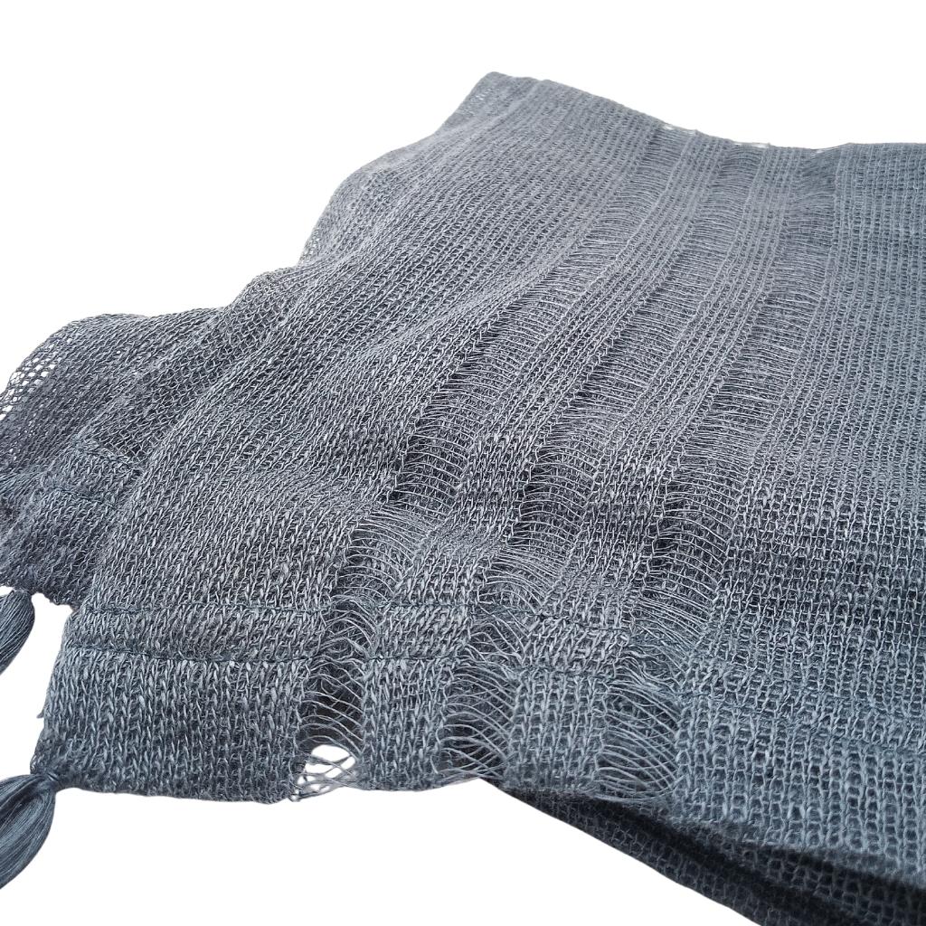 Irish Linen Poncho - Dark Grey by V&S Handmade - Apparel & Accessories