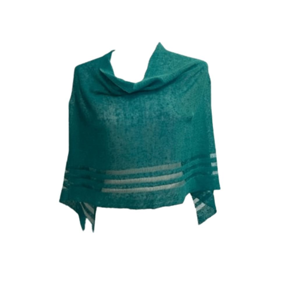 Irish Linen Poncho - Electric