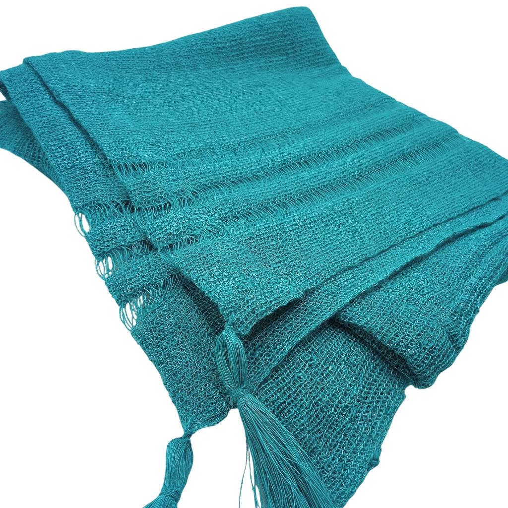 Irish Linen Poncho - Electric by V&S Handmade - Apparel & Accessories