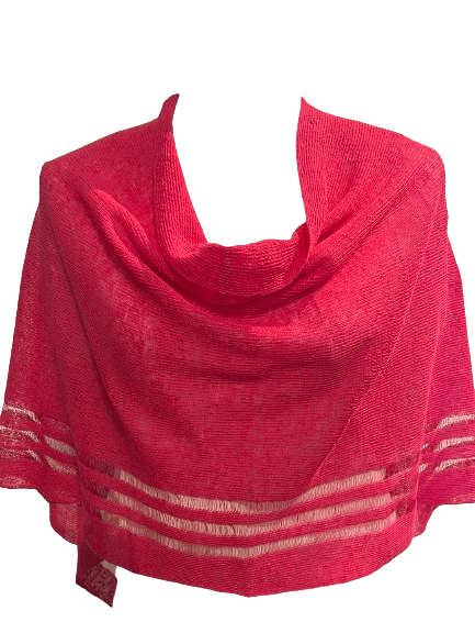 Irish Linen Poncho - Fuchsia - The Celtic Gift Store - Apparel & Accessories