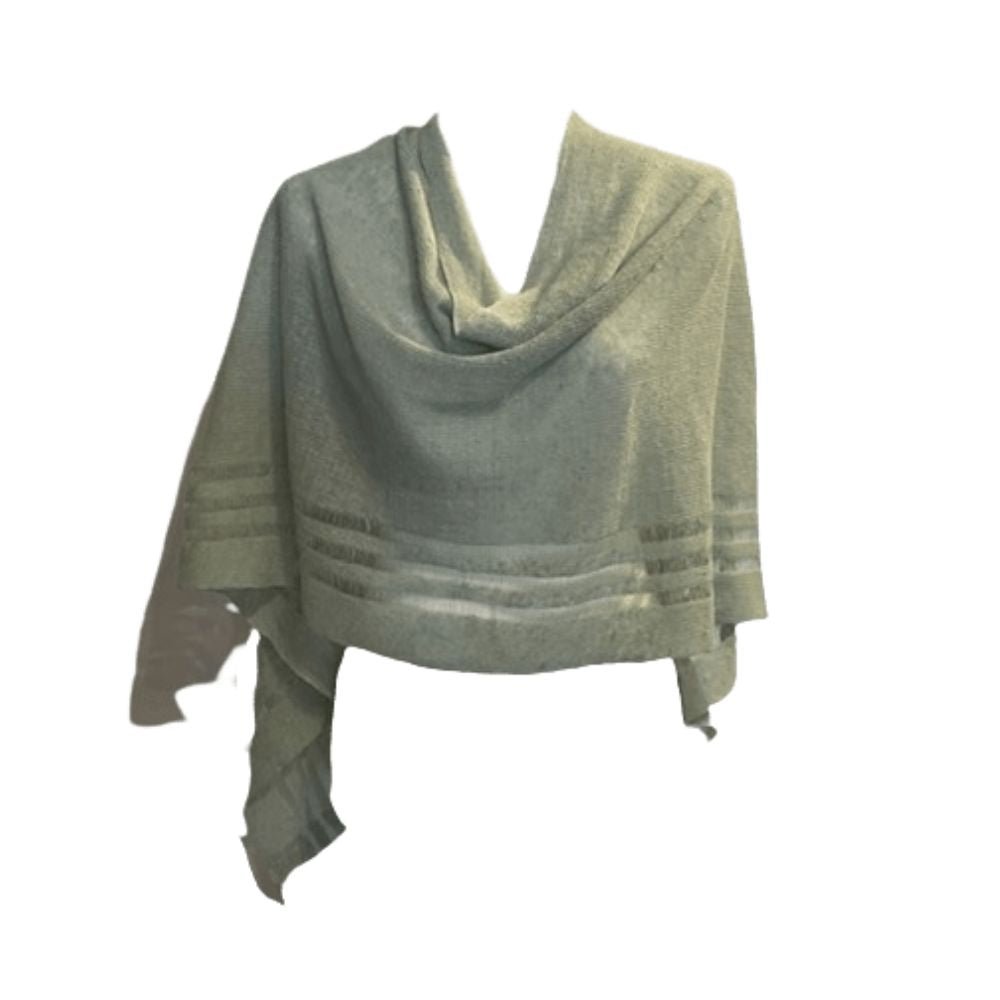 Irish Linen Poncho - Mint