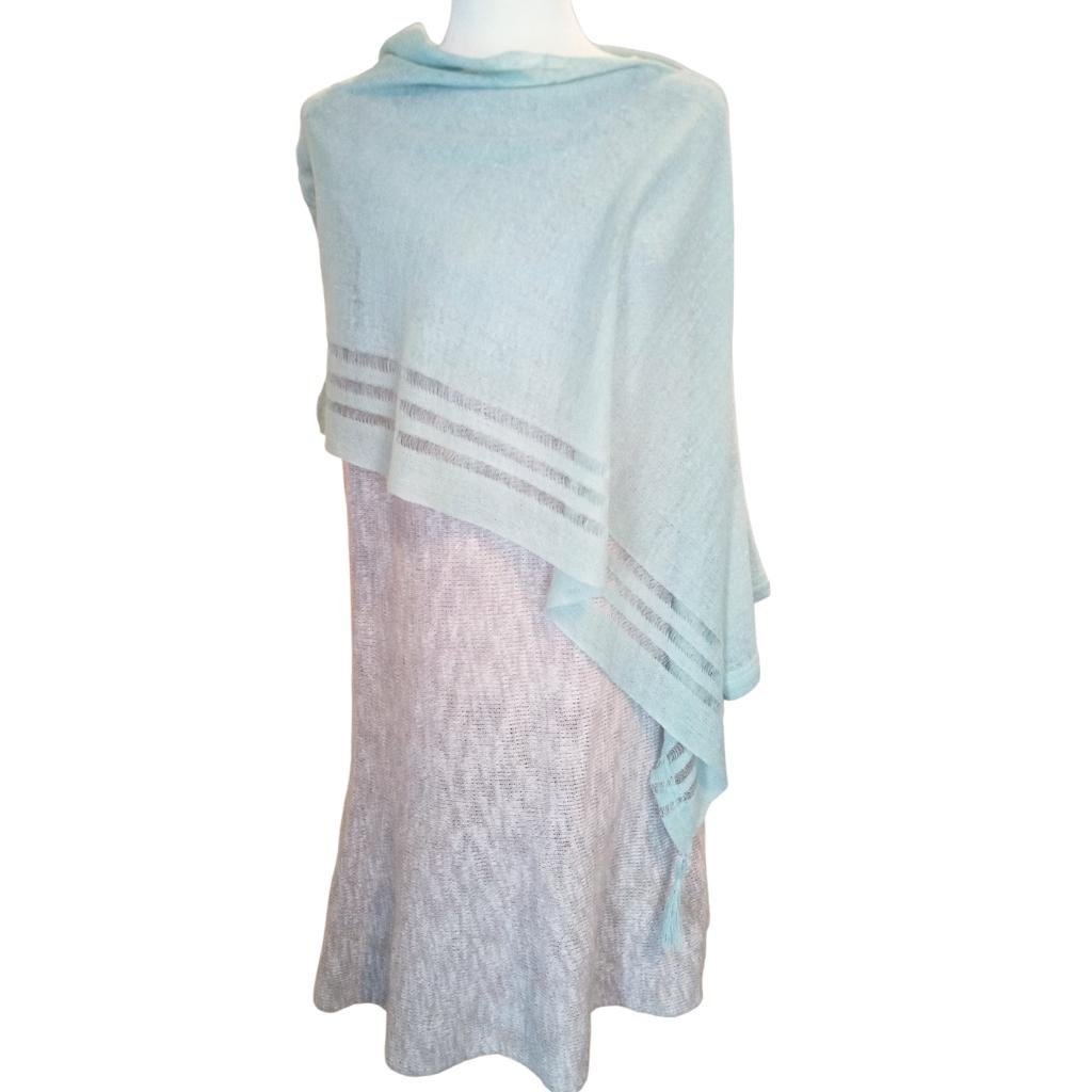 Irish Linen Poncho - Mint by V&S Handmade - Apparel & Accessories