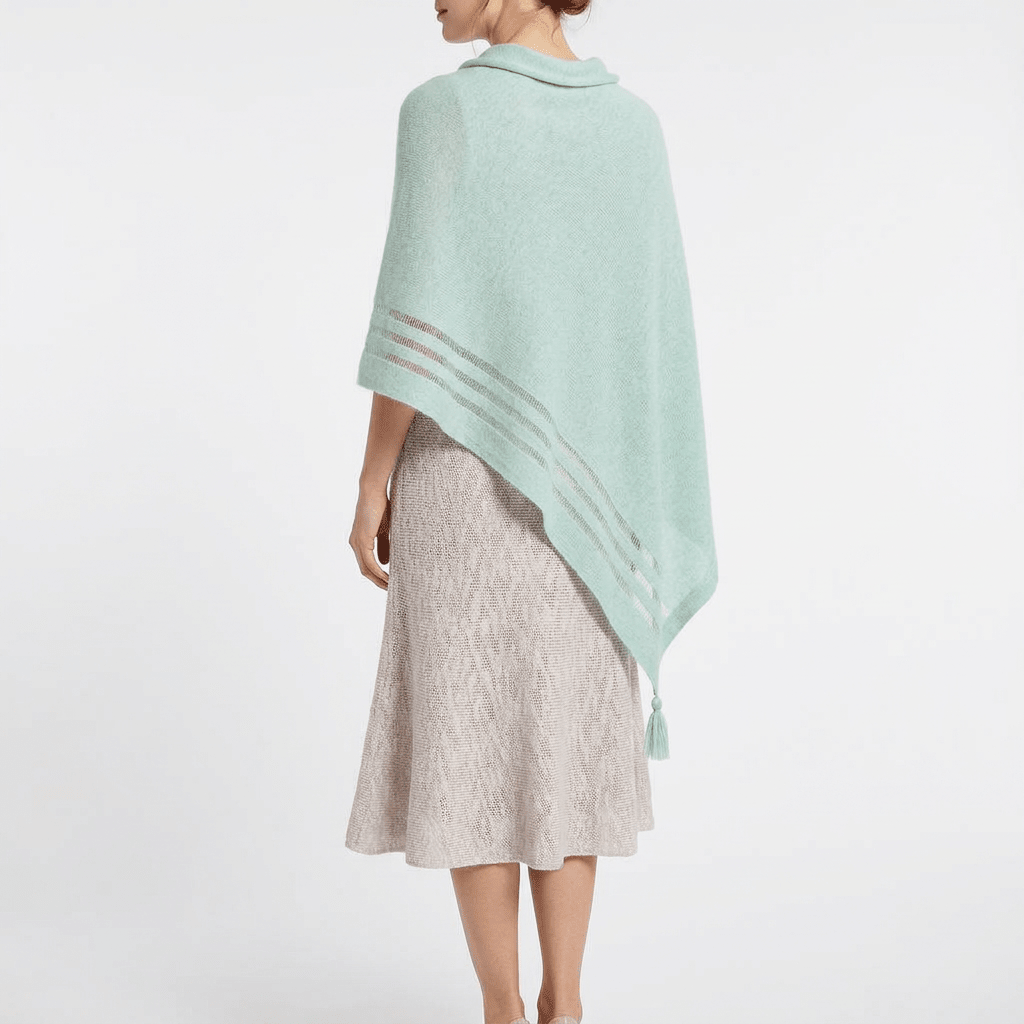 Irish Linen Poncho - Mint by V&S Handmade - Apparel & Accessories